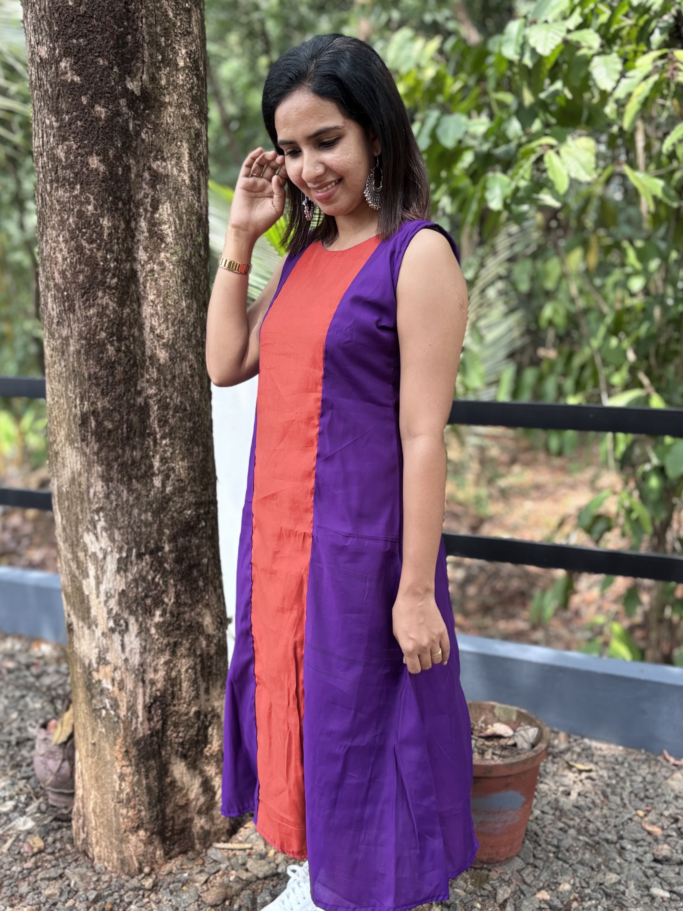 Lavender Orange Frock